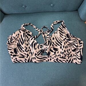 Cheetah print bathing suit top